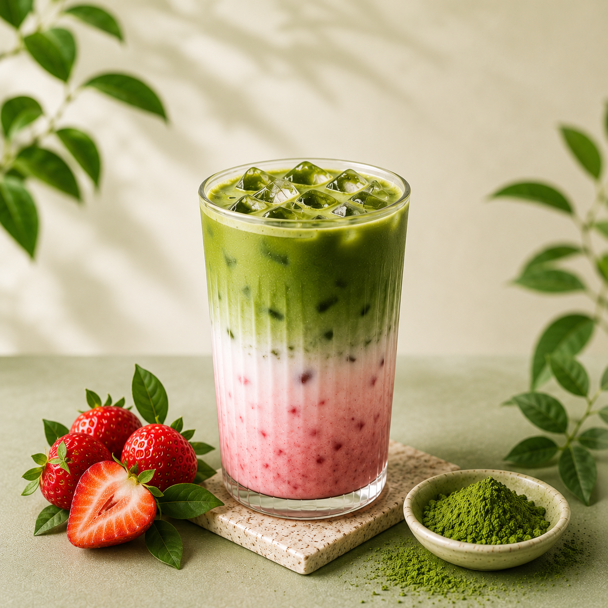 Strawberry Matcha Latte