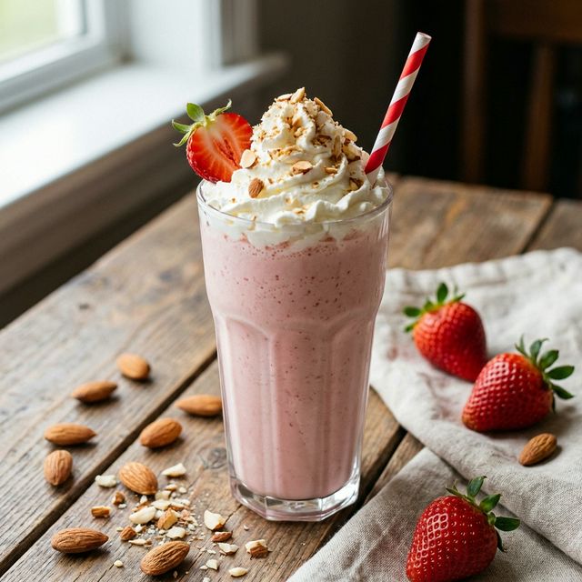Strawberry Almond Milkshake